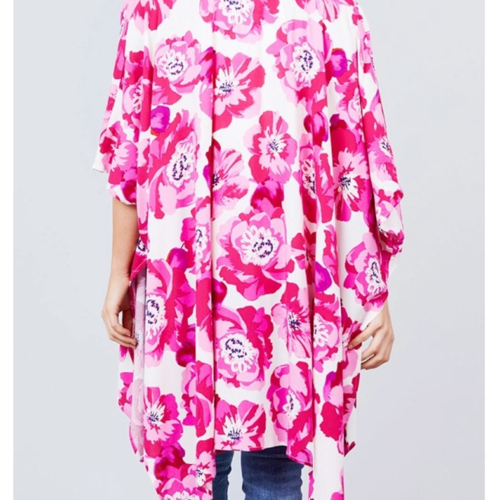 ❤️1 HOUR SALE❤️FLORAL KIMONO TOP - Picture 2 of 2